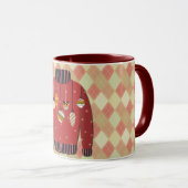 Ugly Christmas Sweater Art Mug Red マグカップ (正面右)