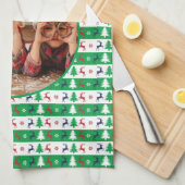 Ugly Christmas Sweater Bright Jumper Photo  キッチンタオル (四つ折り)