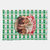 Ugly Christmas Sweater Bright Jumper Photo  キッチンタオル (横)