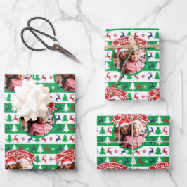 Ugly Christmas Sweater Bright Jumper Photo  ラッピングペーパーシート