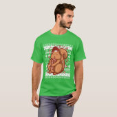 Ugly Christmas Sweater Christmas Squirrel family Tシャツ (正面フル)