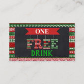 Ugly Christmas Sweater Free Drink Party Ticket 割引カード (正面)