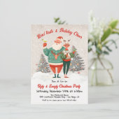 Ugly Christmas Sweater Fun Holiday Party 招待状 (スタンド正面)