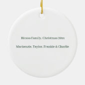 Ugly Christmas Sweater Funny Face Personalized セラミックオーナメント (裏面)