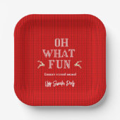 Ugly Christmas Sweater Holiday Party  ペーパープレート (正面)