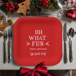 Ugly Christmas Sweater Holiday Party ペーパープレート