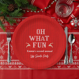 Ugly Christmas Sweater Holiday Party ペーパープレート