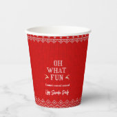 Ugly Christmas Sweater Holiday Party  紙コップ (正面)