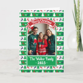 Ugly Christmas Sweater Jumper Family Photo  カード