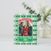 Ugly Christmas Sweater Jumper Family Photo シーズンポストカード (スタンド正面)