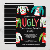 Ugly Christmas Sweater Party 招待状 (正面/裏面)