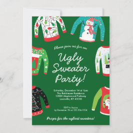 Ugly Christmas Sweater Party Invitation シーズンカード