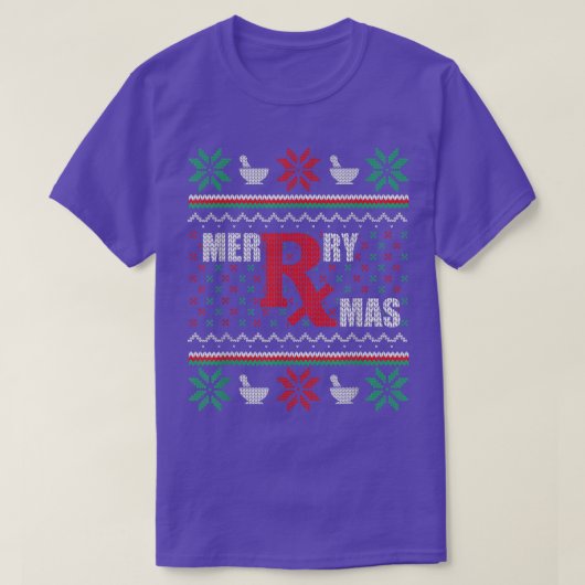 Ugly Christmas Sweater Pharmacy Tech Merry Xmas Ph Tシャツ (デザイン正面)