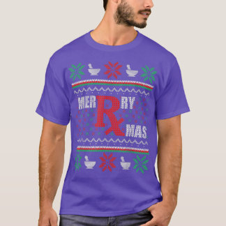 Ugly Christmas Sweater Pharmacy Tech Merry Xmas Ph Tシャツ