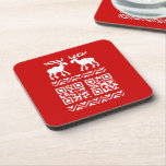 Ugly Christmas Sweater QR Code Happy New Year ! コースター<br><div class="desc">Ugly Interactive Xmas Moose / Elk / Caribou Sweater Pixel Art Jacquard Pattern Knitwear ~ QR Reads Merry Christmas / Happy New Year !

Globe Trotters specialises in idiosyncratic imagery from around the globe. Here you will find unique Greeting Cards,  Postcards,  Posters,  Mousepads and more.</div>