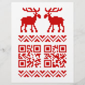 Ugly Christmas Sweater QR Code Happy New Year ! チラシ (正面)