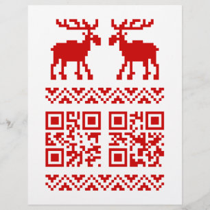 Ugly Christmas Sweater QR Code Happy New Year ! チラシ