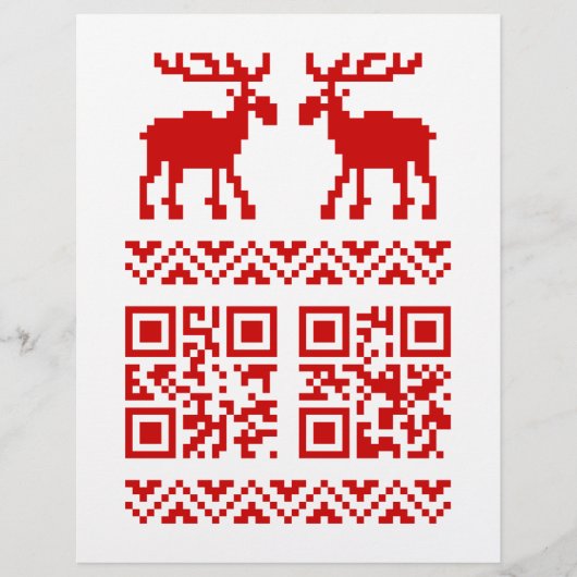 Ugly Christmas Sweater QR Code Happy New Year ! チラシ (正面)
