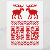 Ugly Christmas Sweater QR Code Happy New Year ! チラシ (裏面)