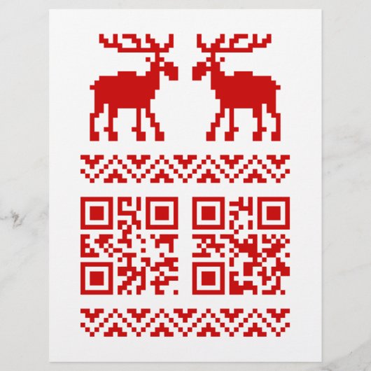 Ugly Christmas Sweater QR Code Happy New Year ! チラシ (裏面)
