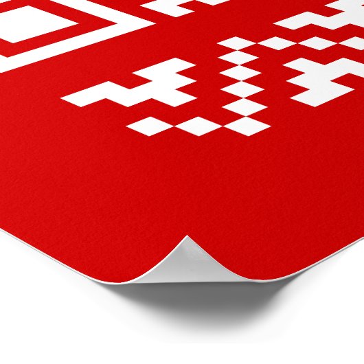 Ugly Christmas Sweater QR Code Happy New Year ! ポスター (角)