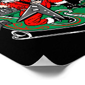 Ugly Christmas Sweater Sleigher Heavy Metal Santa ポスター (角)