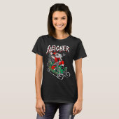 Ugly Christmas Sweater Sleigher Heavy Metal Santa  Tシャツ (正面フル)