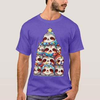 Ugly Christmas Sweater Slothree Christmas Tシャツ