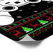 Ugly Christmas Sweater Video Game Controller Xmas  ポスター (角)
