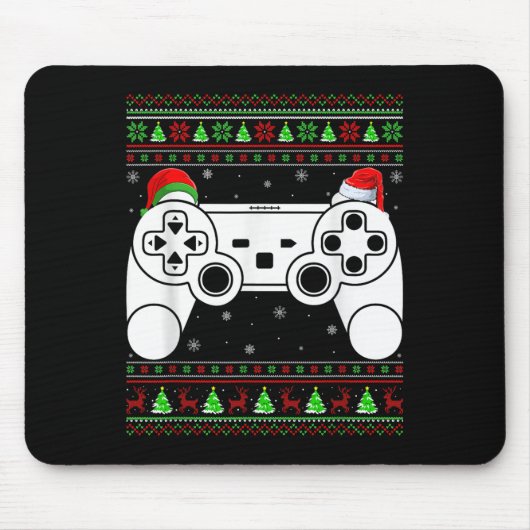 Ugly Christmas Sweater Video Game Controller Xmas  マウスパッド (正面)