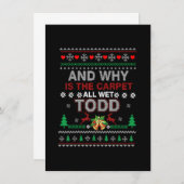 Ugly Christmas Sweater Why is the Carpet Wet Todd 招待状 (正面/裏面)