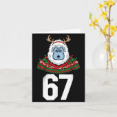 Ugly Christmas Sweater Yeti Gorilla Reindeer 67  カード (黄色い花)