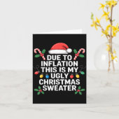Ugly Christmas Sweaters Funny Due To Inflation カード (黄色い花)