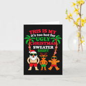 Ugly Christmas Too Hot Christmas  カード (黄色い花)