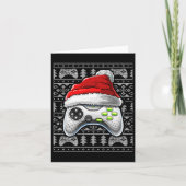 Ugly Christmas Video Game Controller Christmas Gam カード (正面)