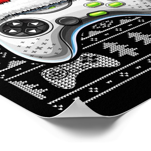 Ugly Christmas Video Game Controller Christmas Gam ポスター (角)