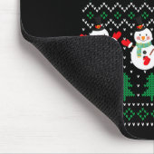 Ugly Christmas Xmas Tree Snowman Santa Claus New Y マウスパッド (コーナー)