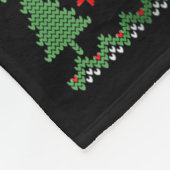 Ugly Cow Christmas Sweater Santa Hat And Light Up  フリースブランケット (角)