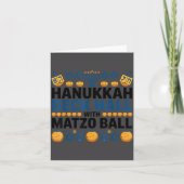 Ugly Hanukkah Deck Hall With Matzo Ball Chanukah  カード (正面)