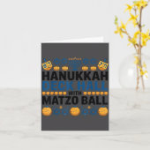 Ugly Hanukkah Deck Hall With Matzo Ball Chanukah  カード (黄色い花)
