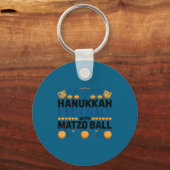 Ugly Hanukkah Deck Hall With Matzo Ball Chanukah  キーホルダー (正面)