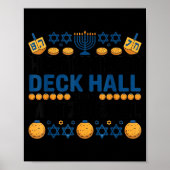 Ugly Hanukkah Deck Hall With Matzo Ball Chanukah ポスター (正面)