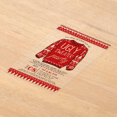 Ugly Red Christmas Sweater Holiday Party アクリル招待状 (レイダウン)