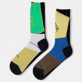 Ugly squares, text and colors ソックス (左)