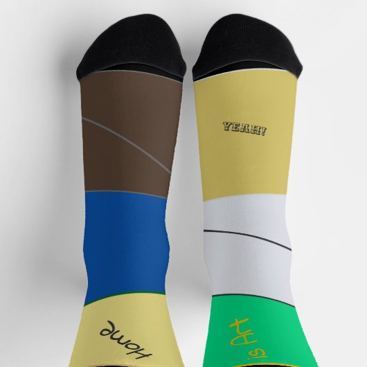 Ugly squares, text and colors ソックス (上部)