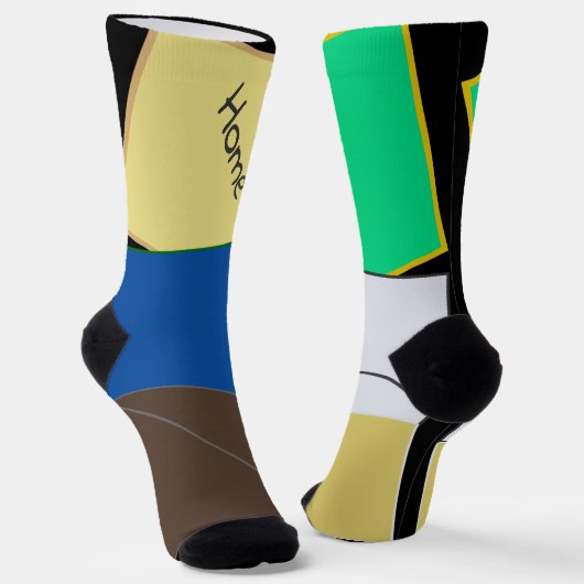 Ugly squares, text and colors ソックス (傾斜あり)