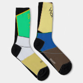 Ugly squares, text and colors ソックス (右)