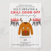 Ugly Sweater & Chili Cook Off Christmas Party 招待状 (正面)
