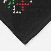 Ugly Sweater Christmas Bobtail Dog Santa Hat Pajam フリースブランケット (角)