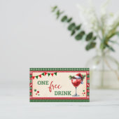 Ugly Sweater Christmas Free Drink Party Ticket 割引カード (スタンド正面)